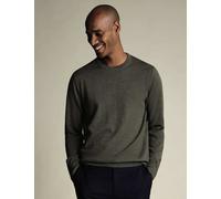 Charles Tyrwhitt Pure Merino Wool Crew Neck Jumper Khaki