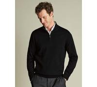 Charles Tyrwhitt Pure Merino Wool Half Zip Jumper Black