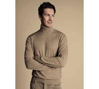 Charles Tyrwhitt Pure Merino Wool Roll Neck Jumper Oatmeal