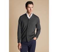 Charles Tyrwhitt Pure Merino Wool V-Neck Cardigan Grey