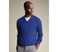 Charles Tyrwhitt Pure Wool V-Neck Jumper Cobalt