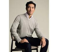 Charles Tyrwhitt Pure Wool V-Neck Jumper Grey