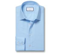 Charles Tyrwhitt Shirts for Men - Sky Blue Non Iron with 100% Cotton Twill - Formal Dress Shirt for Work, Business & Weddings - Extra Slim Fit with Classic Collar