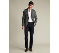 Charles Tyrwhitt Slim Fit Wool Blend Prince of Wales Check Jacket Olive