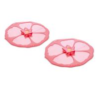Charles Viancin 1205 Hibiscus Drink Cover Set/2, Silicone, Pink
