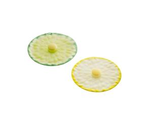 Charles Viancin - Set of 2 Citrus 4” Silicone Drink Covers - Airtight Seal on Any Smooth-Rimmed Glass, Keep Drinks Cool or Hot, Protect from Winged Pests - BPA-Free - Oven, Freezer, Dishwasher Safe