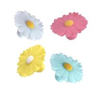 Charles Viancin Set of 4 Daisy Wine Stoppers/Silicone Bottle Stoppers