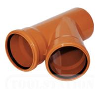 Charles Watson 110mm 45Deg Branch Double Socket Polypropylene Terracotta