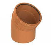 Charles Watson 160mm 30Deg Bend Single Socket Pvc Terracotta