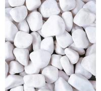 Charles Watson 20-40mm White Pebbles Decorative Garden Stones Chippings Large Approx 20Kg Polybag