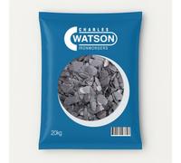 Charles Watson 20mm Graphite Grey Slate Chippings Decorative Garden Stone Large Approx 20Kg Bag