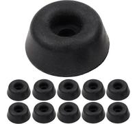 Charles Watson Black Round Rubber Toilet Seat Buffers 22mm Pack Of 10