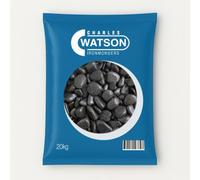 Charles Watson Ebony Pebbles 15-30mm Decorative Garden Stones Large Approx. 20Kg Polybag