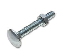 Charles Watson M12 x 180mm Cup Square Coach Bolt & Hex Nut, Single