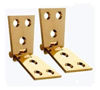 Charles Watson Polished Brass Counter Flap Hinges, Pair, 4" x 1 1/4"
