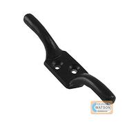 Charles Watson Washing Line Cleat Hook, Black, 90mm 3.5" | Provides a reliable anchor point to secure clotheslines, helping to dry laundry outdoors with ease.