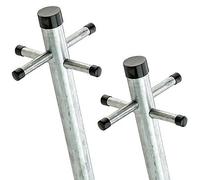 Charles Watson WatsonLok 2.4m Galvanised Washing Clothes Post Twin Pack | One-piece design provides extra strength for heavy laundry loads, keeping your outdoor line secure and stable.
