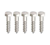 Charles Watson Zinc Hexagon Coach Screws M6 x 25mm, 5 Pack | Single thread provides a stronger grip on wooden beams than standard screws, making them ideal for heavy timber joints.
