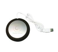 Charles William Elegant Electric Mug Warmer with USB for Coffee or Tea Cups in Black Charles William Black