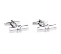 Charles William Elegant Silver Round Barrel Cufflinks Shirt Cuff Link Style Fashion Shop