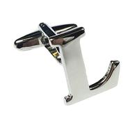 Charles William Fashion Single Letter L Alphabet Initial Cufflink Formal Business Mix & Match Silver Letter Cufflinks