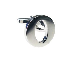 Charles William Fashion Single Letter O Alphabet Initial Cufflink Formal Business Mix & Match Silver Letter Cufflinks