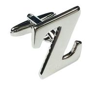 Charles William Fashion Single Letter Z Alphabet Initial Cufflink Formal Business Mix & Match Silver Letter Cufflinks