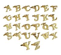 Charles William Men's English Alphabet Initial Gold Cufflinks Mix & Match Letters Charles William Gold One Size