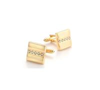 Charles William Men's Gold Cufflinks with Row of Five Stone Elements Charles William Gold One Size