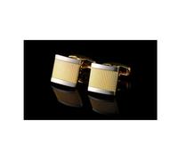 Charles William Men's Luxury Ridged Gold & Silver Cufflinks in Stunning Combination Charles William Gold One Size
