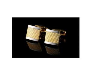 Charles William Men's Luxury Ridged Gold & Silver Cufflinks in Stunning Combination Charles William Gold One Size