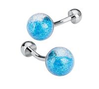 Charles William Men's Luxury Round Sand Globe Ball Cufflinks for Novelty Fashion Shirts in Pink Charles William Pink One Size