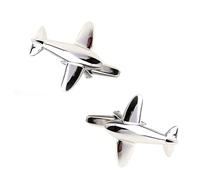Charles William Silver Aeroplane Airplane Cufflinks Fly Flight Pilot Stewardess Airport Travel