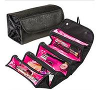 Charles William Travel Cosmetic Make up Toiletry Case Bag Wash Bag Organiser Pouch Button Close