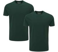Charles Wilson 2 Pack Men's Comfort Stretch Crew Neck T-Shirt (L, Dark Green (0524))