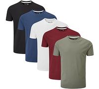 Charles Wilson 5 Pack Plain Crew Neck T-Shirt (3X-Large, Essentials Type 22)