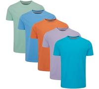 Charles Wilson 5 Pack Plain Crew Neck T-Shirt (S, Summer Essentials Type 54)