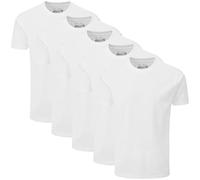Charles Wilson 5 Pack Plain Crew Neck T-Shirt (XX-Large, Plain White)