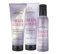 Charles Worthington Thicker and Fuller Regime Bundle | Shampoo | Conditioner & Thickening Mousse