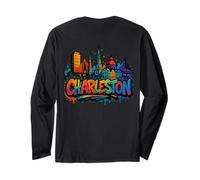 Charleston Skyline Souvenir - Graffiti Long Sleeve T-Shirt
