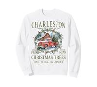 Charleston South Carolina Farm Fresh Christmas Trees Green Sweatshirt