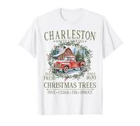 Charleston South Carolina Farm Fresh Christmas Trees Green T-Shirt