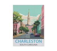 Charleston South Carolina ，Jigsaw Puzzles for Adults 1000 Piece, Classic Puzzle Teens Boys Girls Puzzles Sturdy Tight Fitting Pieces,Letters On Back for Ideal Challenging and Gift（50x70CM）-AI30