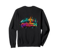 Charleston, South Carolina Skyline Souvenir - Graffiti Sweatshirt