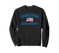 Charleston South Carolina USA Flag Vintage Athletic Sweatshirt