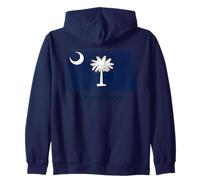 Charleston South Carolina USA State Flag Souvenir Zip Hoodie