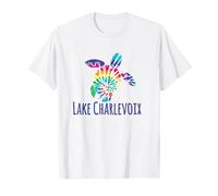 Charlevoix Michigan Nautical Batik Tie Dye Boho Turtle T-Shirt