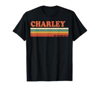 Charley Retro Personalized First Name Vintage Stripes T-Shirt