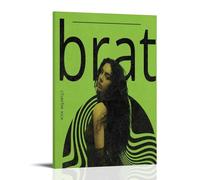 Charli Xcx Brat Anti Splash Art Posters Living Room And Bedroom Hanging Paintings Suitable for Multiple Scenarios No Need for Punching Easy to Install Suitable for Gifts And Personal UseFrame-style08x