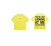 Charli XCX Offical Merch You're Just Looking at Me T-Shirt, Yellow, XL